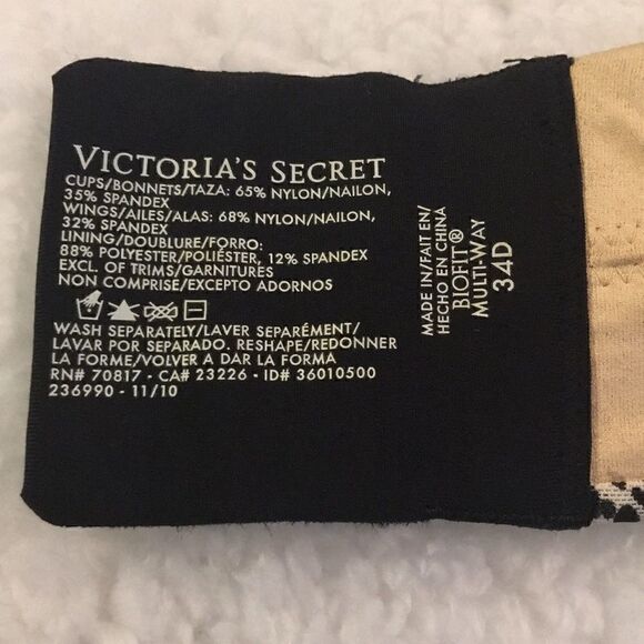 Victoria’s Secret strapless bio fit multiway animal print bra 34 D - Picture 4 of 5